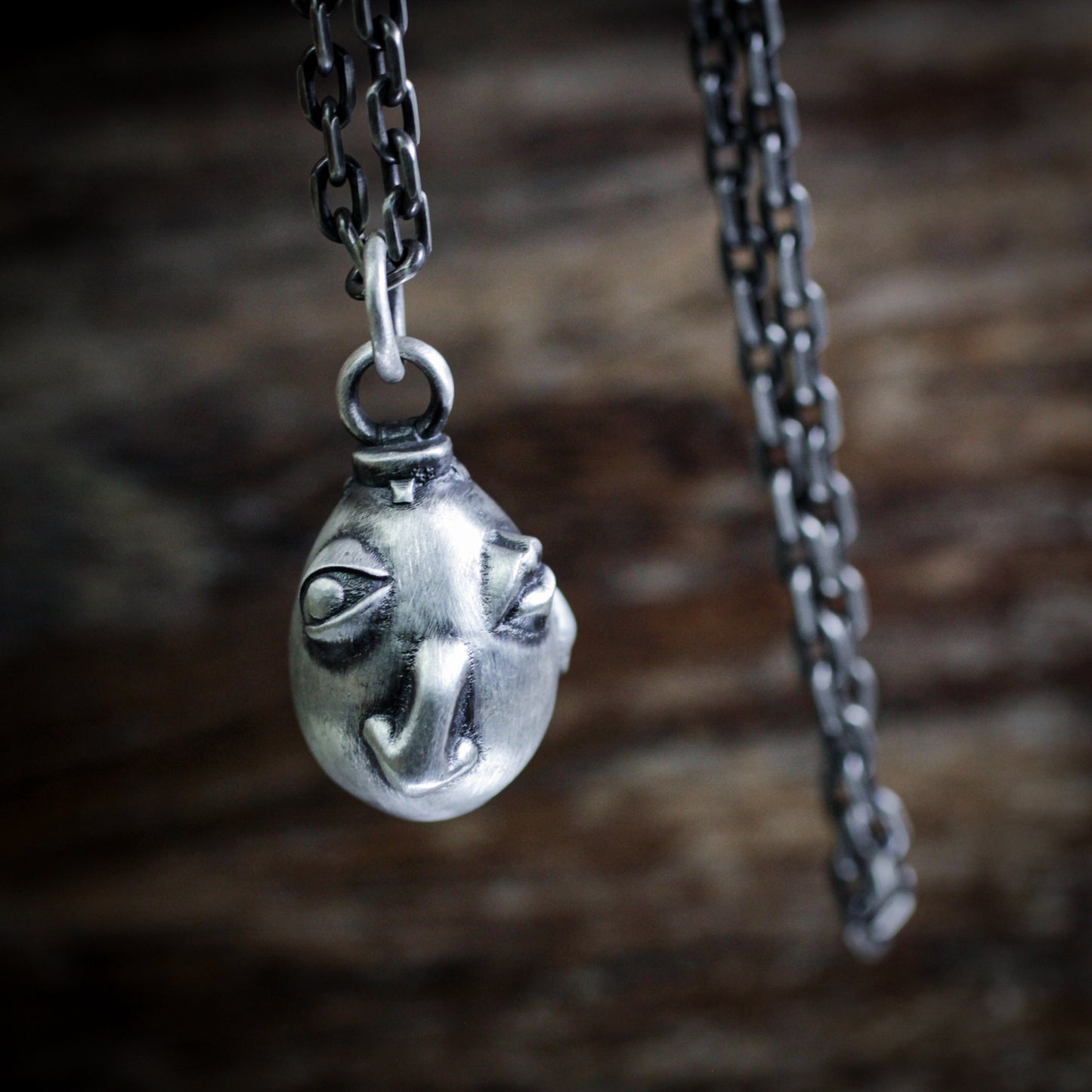 Overlord's Egg 925 Silver Pendant Necklace-Legend of Sword Style Beihe Wright-Handmade Solid Silver Pendant Gift Necklace