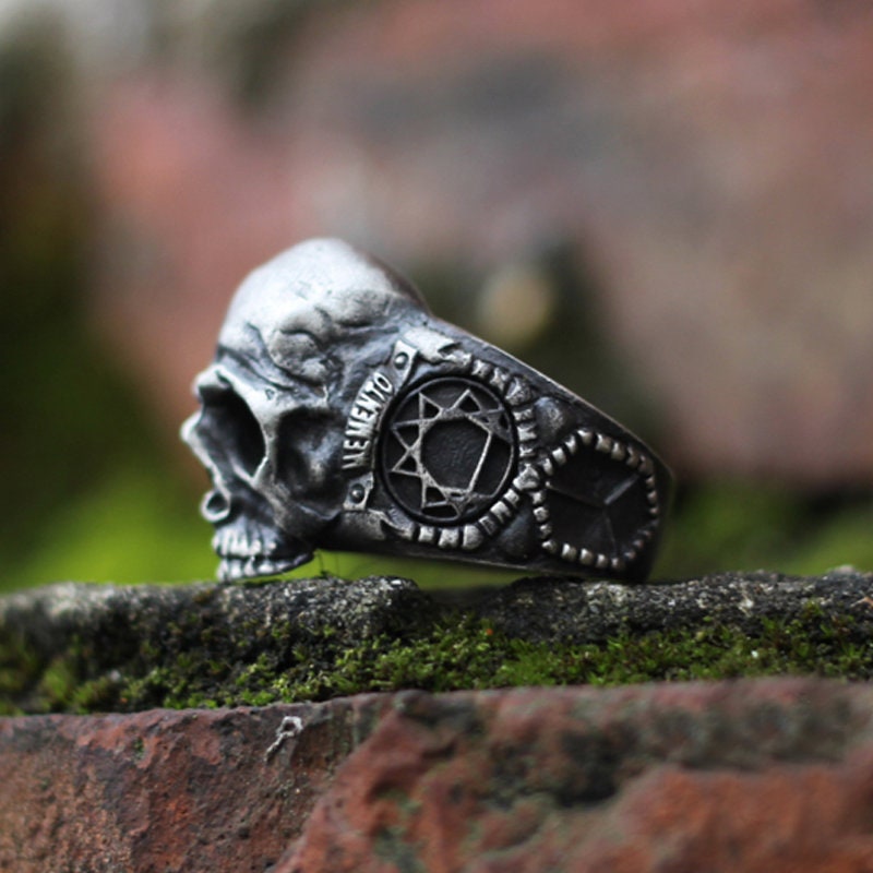 Pirate Skull 925 Silver Ring, Totem Skull Ring, Nautical Gothic Personality Gift-Craftsman made - SATANHORN
