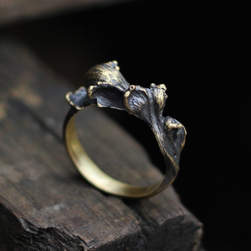 Wave 925 silver ring, water ring made of silver/brass, Chinese style five element water attribute ring, unique silver jewelry-Craftsman made - SATANHORN