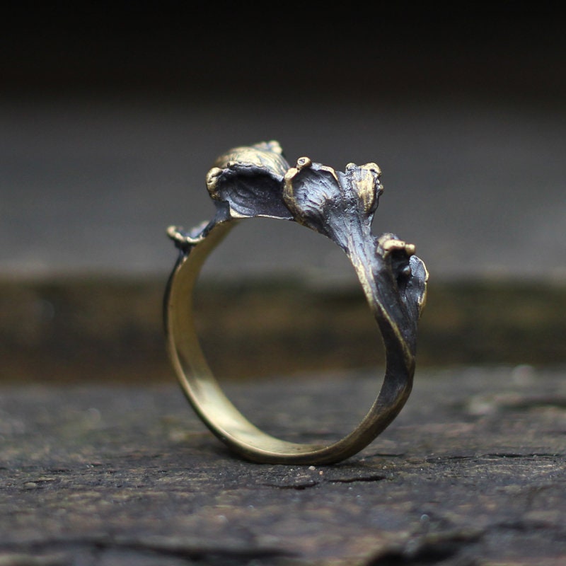 Wave 925 silver ring, water ring made of silver/brass, Chinese style five element water attribute ring, unique silver jewelry-Craftsman made - SATANHORN