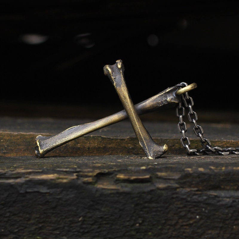 Bone cross 925 Silver pendant, original design Christian faith,Handmade personalized gifts-Craftsmen made