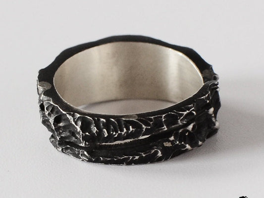 Moon 925 silver ring, Volcano ring, Gift for mother,Moon ring, Black silver ring, 925 sterling silve gift ring-Craftsman made - SATANHORN