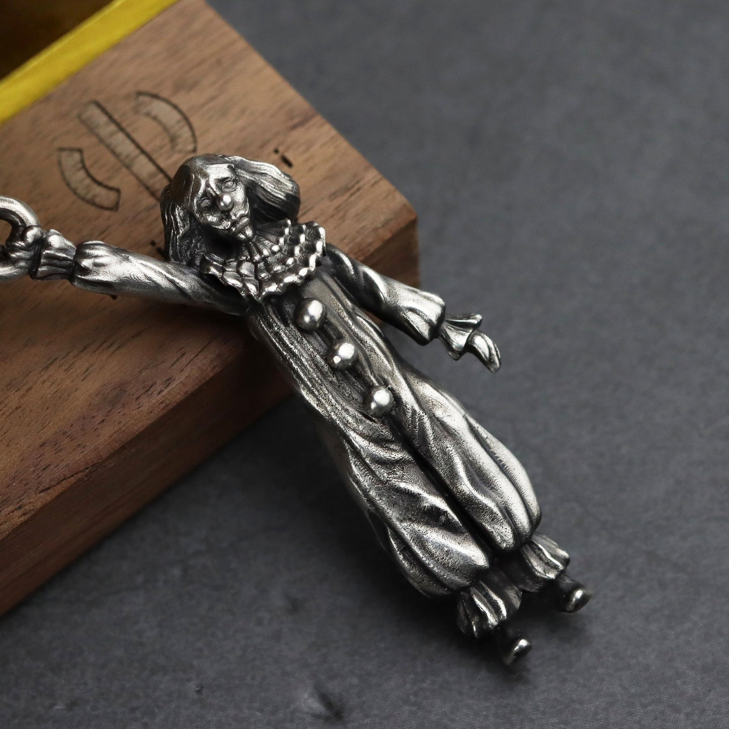 Carnival Master 925 Silver Pendant - Gothic Circus Inspired Handcrafted Necklace