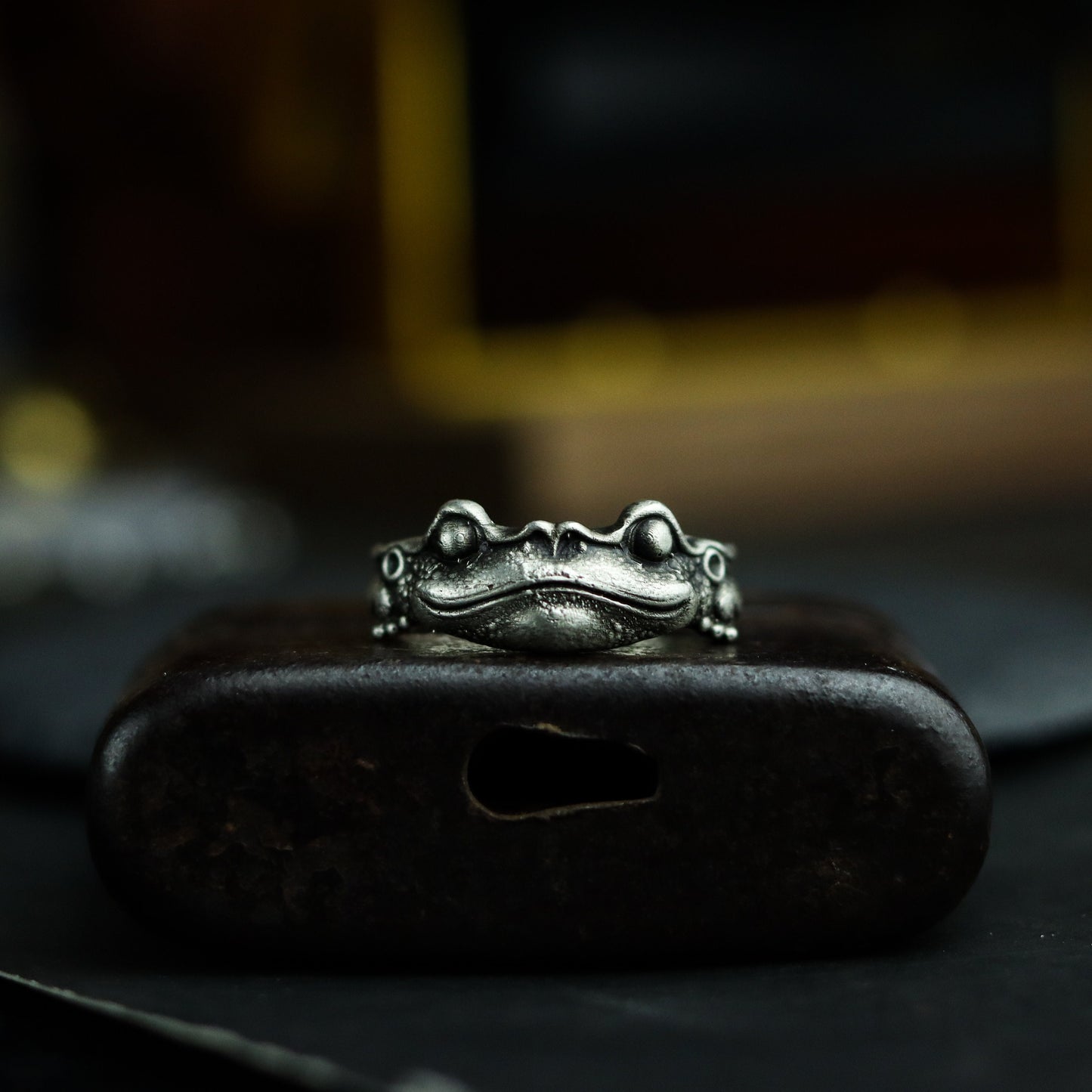 Frog Ring Frog Prince 925 Silver Ring,Silver Frog Ring,Animal Spirit Ring,Streetwear Ring,frog figurine, Creative Ring-Craftsman made - SATANHORN