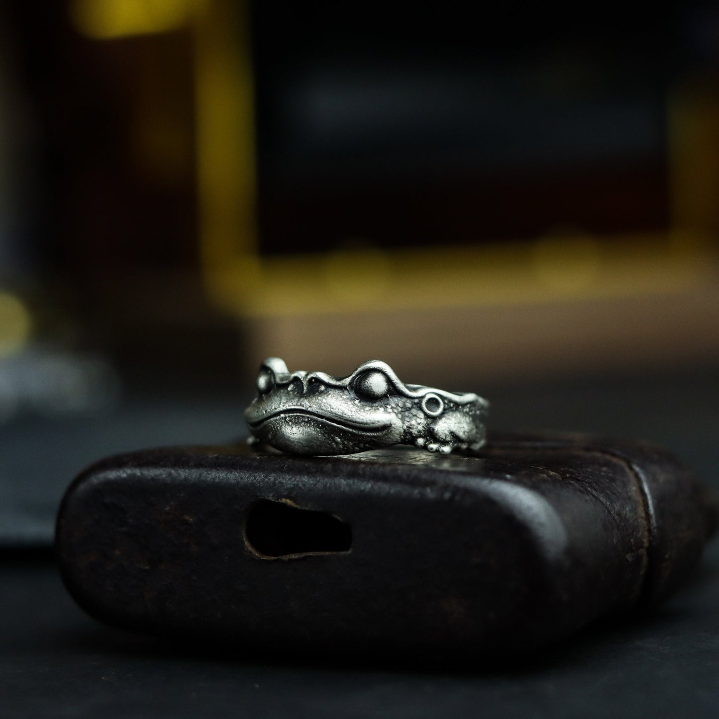 Frog Ring Frog Prince 925 Silver Ring,Silver Frog Ring,Animal Spirit Ring,Streetwear Ring,frog figurine, Creative Ring-Craftsman made - SATANHORN
