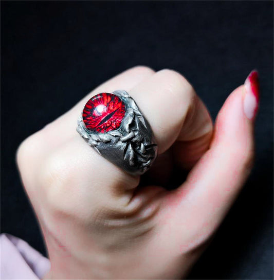 Evil eye 925 silver ring, Ghost eye Silver Ring, Earth eye jewelry-Craftsmen made - SATANHORN