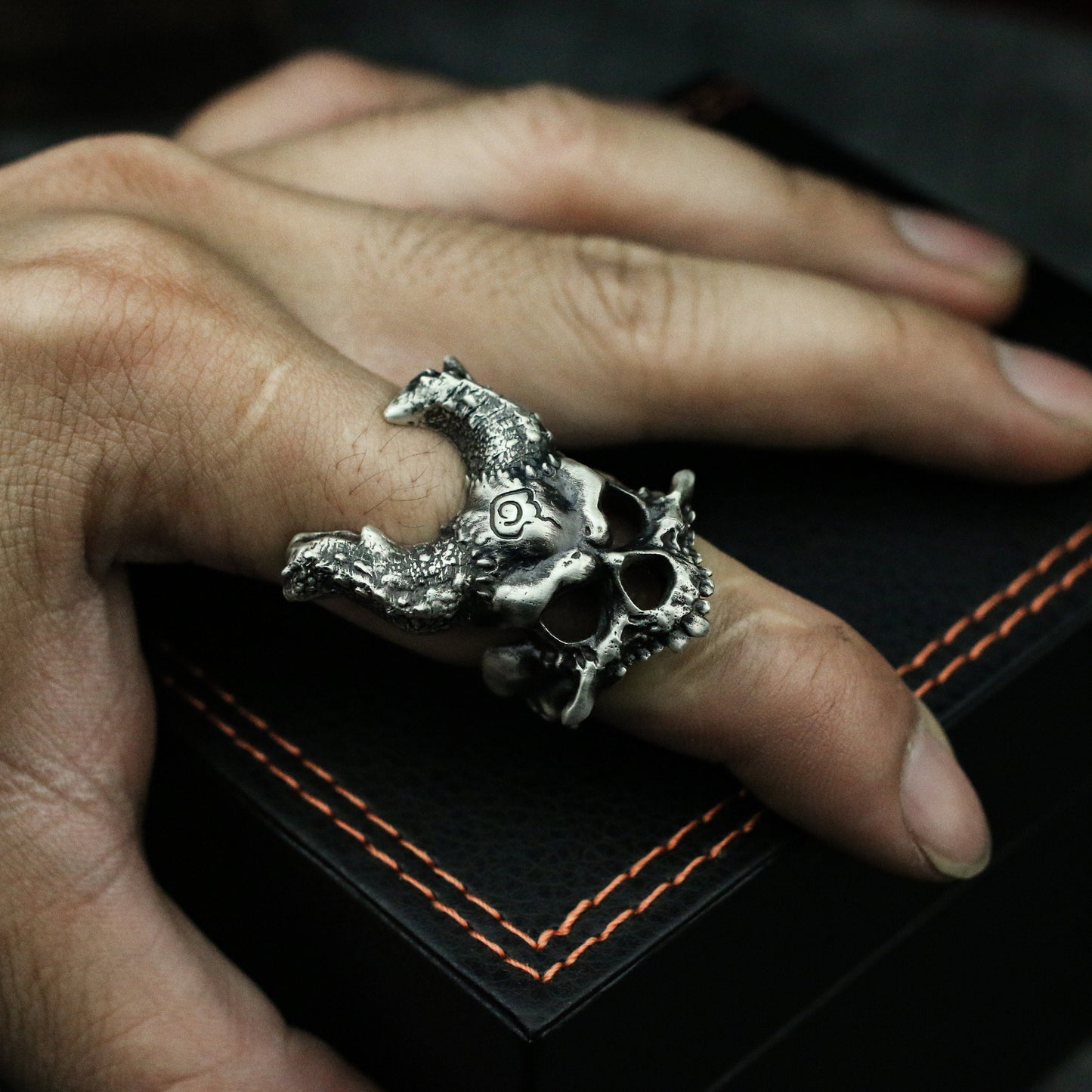 Valkyrie mask 925 silver ring, war ring, Warrior skull ring,unique charm-Craftsmen made - SATANHORN