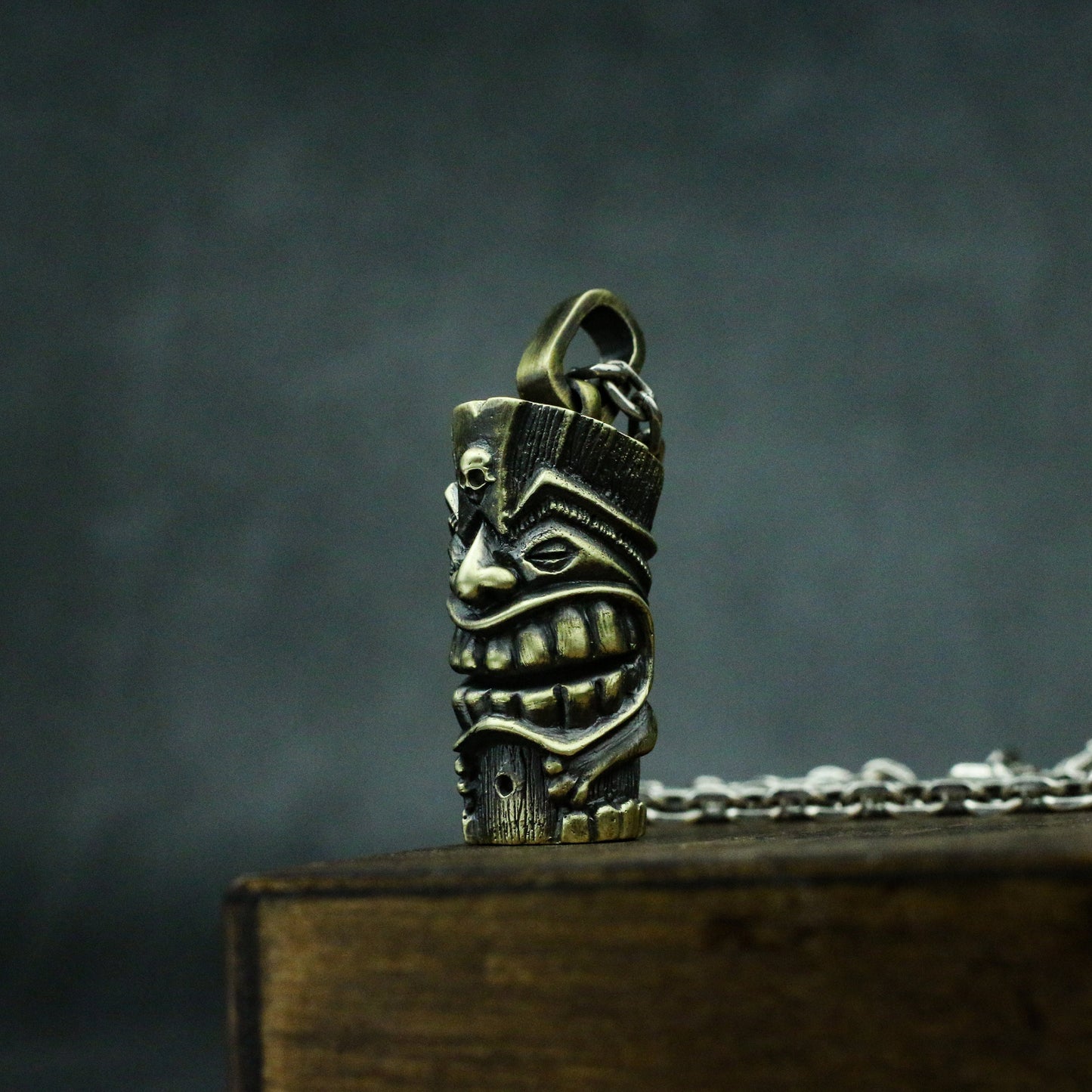 Native American Totem 925 silver Pendant, Funny Face Jewelry, Mysterious american indian Token Belief Pendant——Craftsman made - SATANHORN