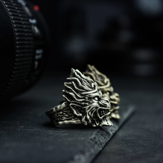 Monkey King 925 Silver Ring, Dark myth of Wukong, Journey to the West, myths and legends 925 sterling silver ring-Craftsmen made - SATANHORN