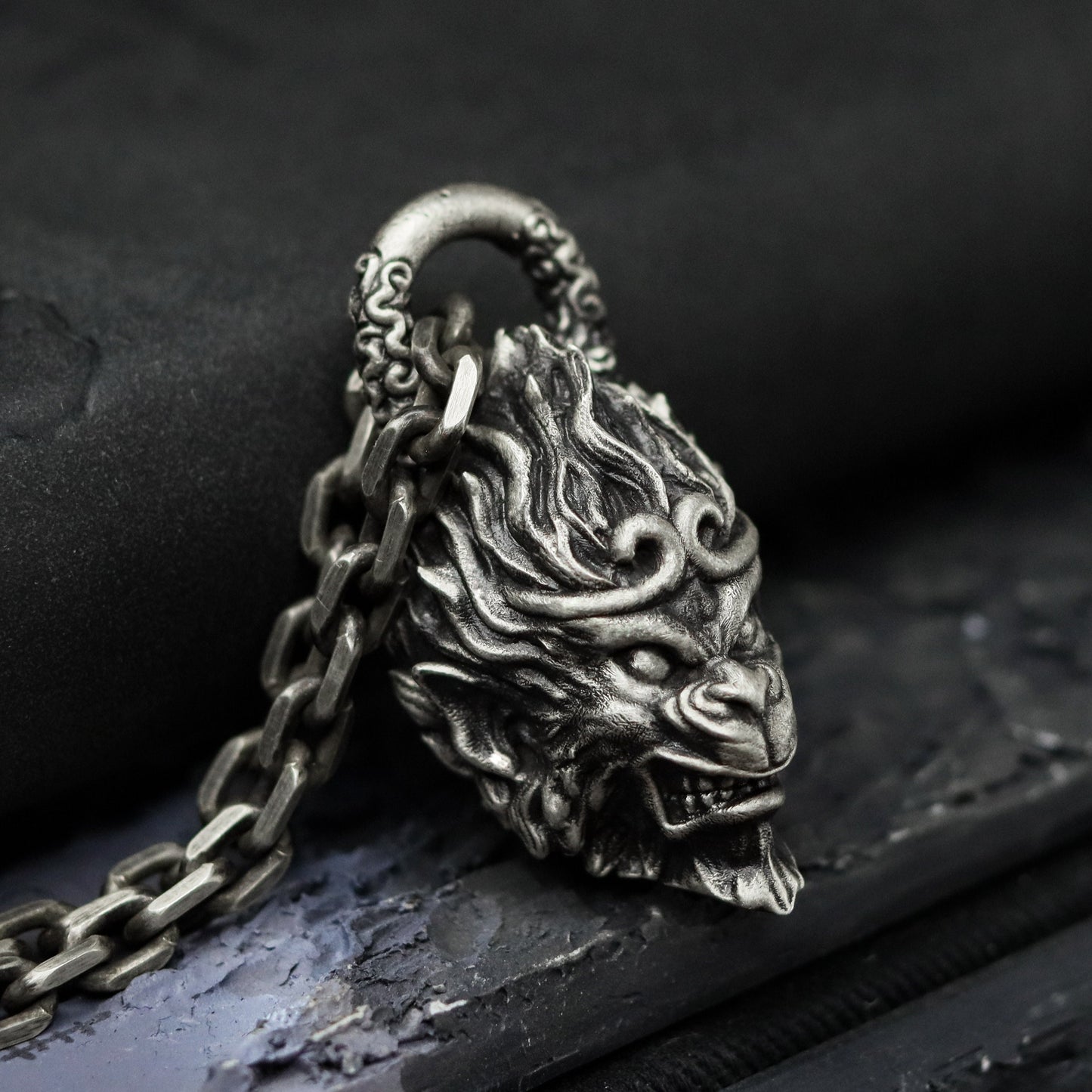 Monkey King 925 Silver Necklace Pendant,Journey to the West,Black Myth:Wu Kong-Craftsmen made