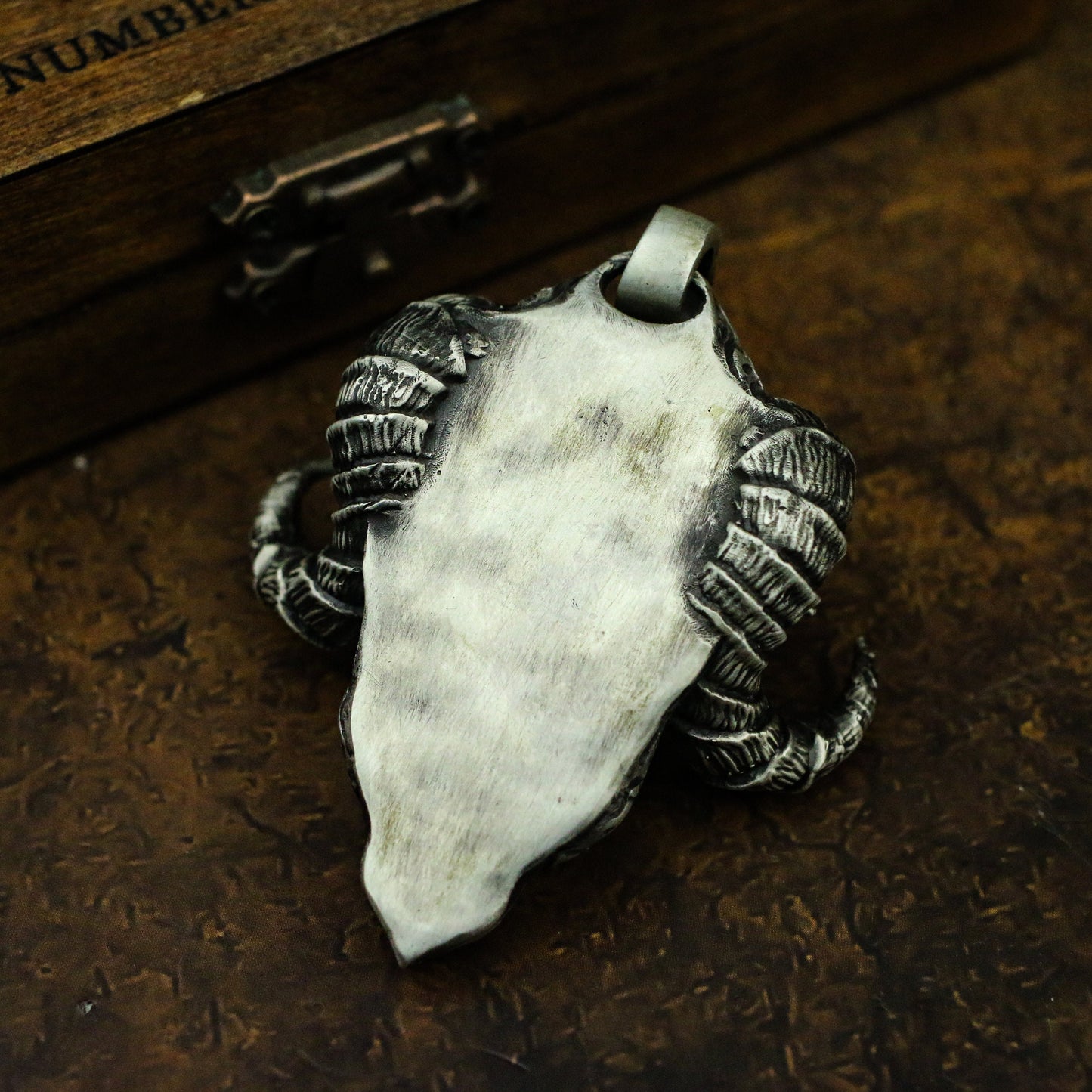 Sheep 925 Silver Pendant Necklace, Devil Sheep Head, Personality Pendant Tag-Craftsmen made