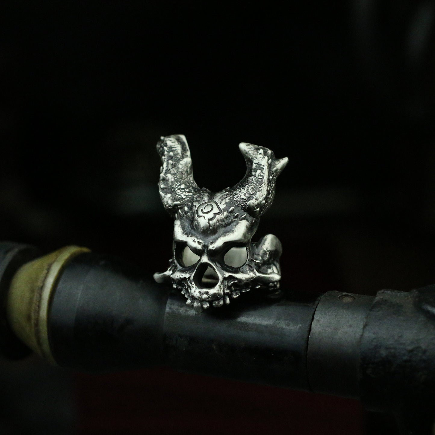 Valkyrie mask 925 silver ring, war ring, Warrior skull ring,unique charm-Craftsmen made - SATANHORN
