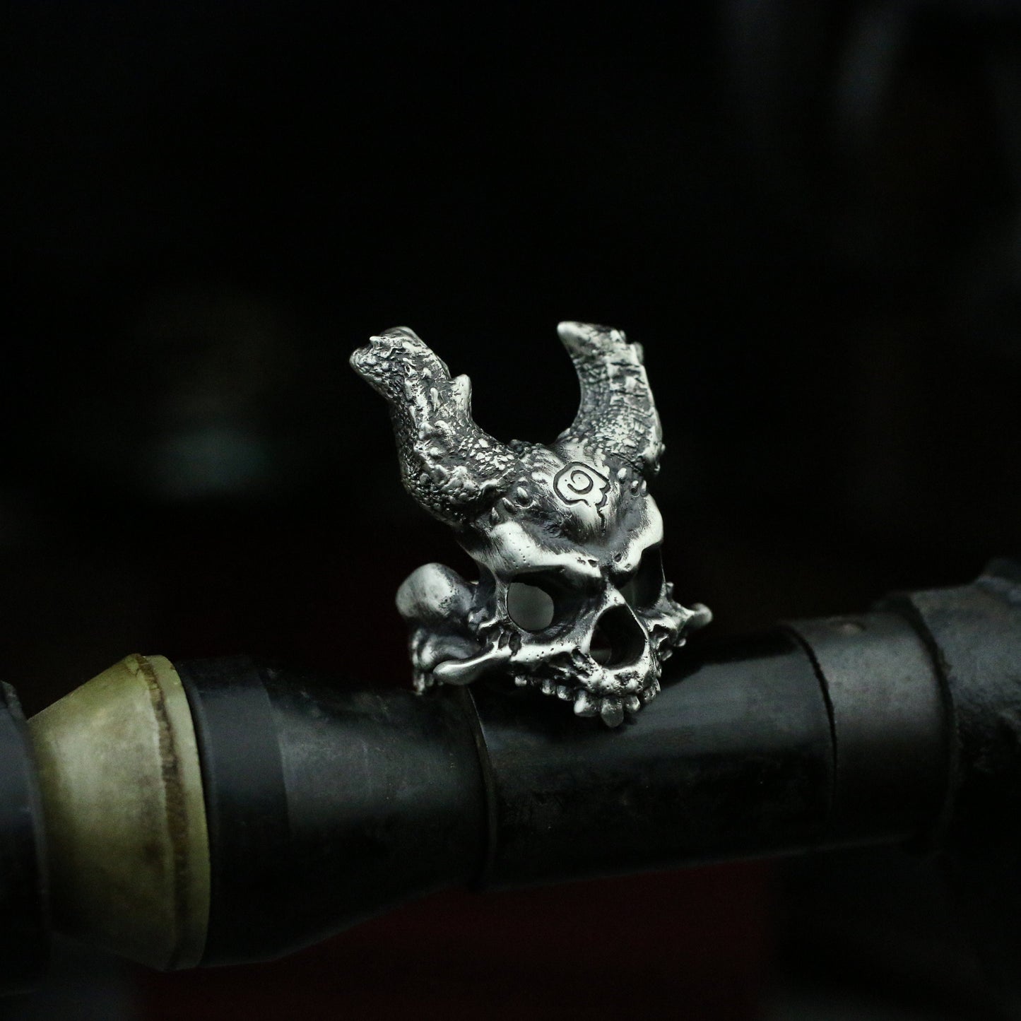 Valkyrie mask 925 silver ring, war ring, Warrior skull ring,unique charm-Craftsmen made - SATANHORN