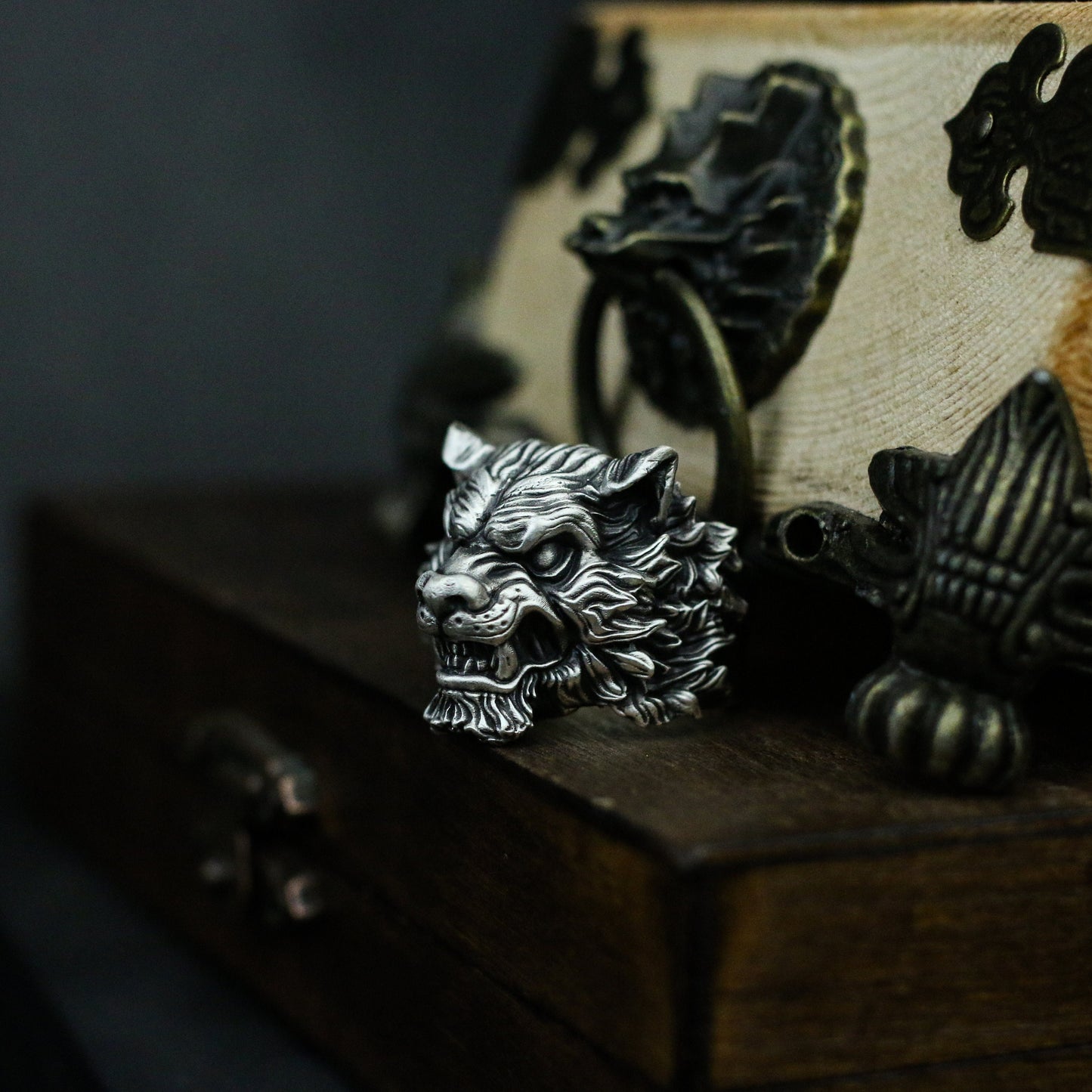 Tiger King 925 Silver Ring, Tiger Ring, Tiger Roaring Mountain Forest, King of Beasts Ring, gifts for men - crafted by craftsmen - SATANHORN