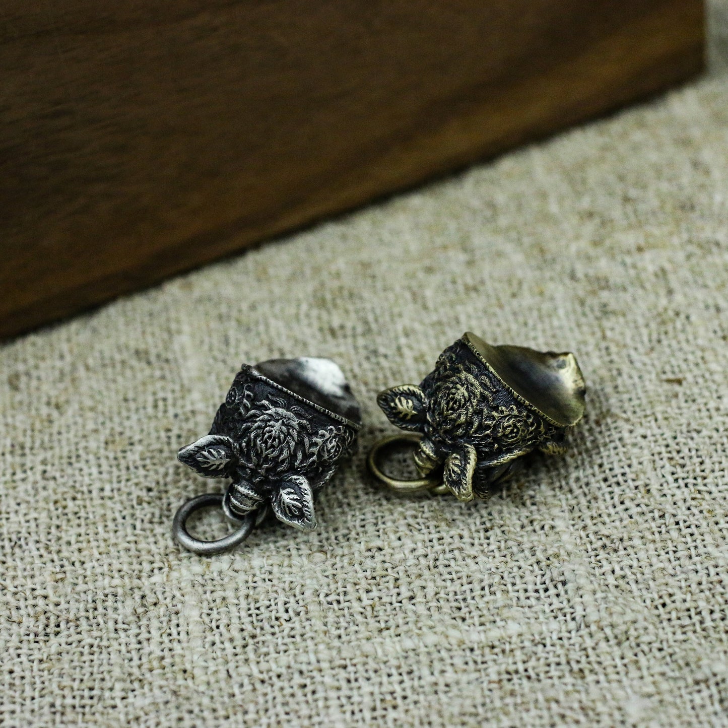 Oriental Lion Dance 925 Silver Necklace Pendant, New Year Monster Ornaments, Small Gift Sterling Silver Ornaments - Crafted Made