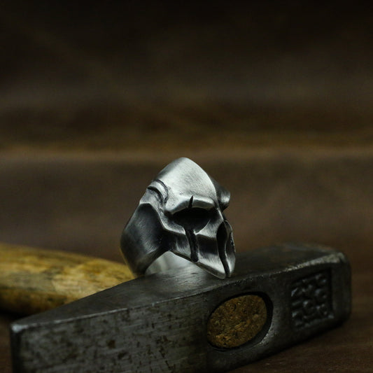 Spartan Warrior 925 Silver Ring, Battlefield Hero Ring, Small Gift Sterling Silver Jewelry-Crafted by craftsmen - SATANHORN