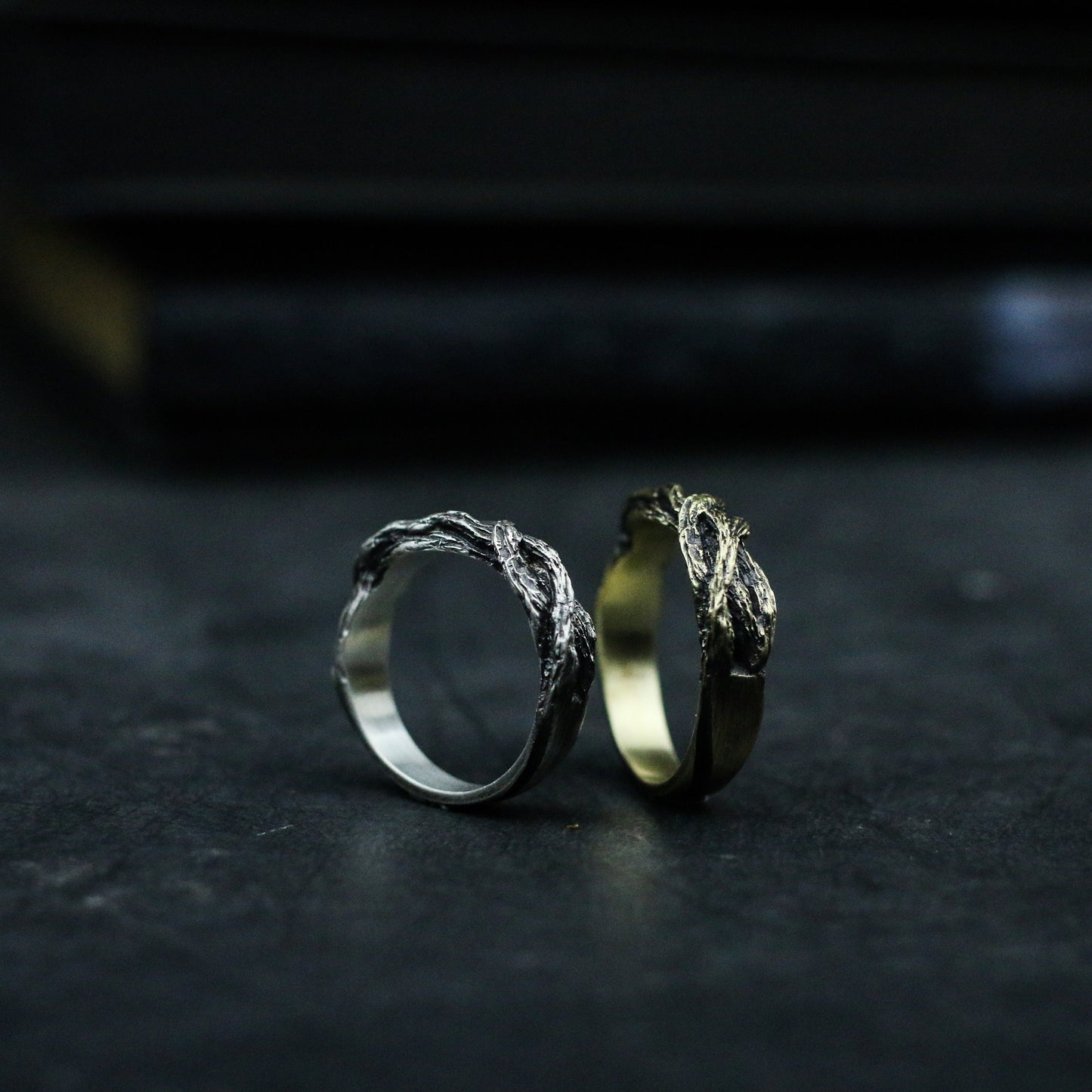 Vine 925 silver ring, wood attribute ring, natural ring, small gift sterling silver personality-craftsman made - SATANHORN