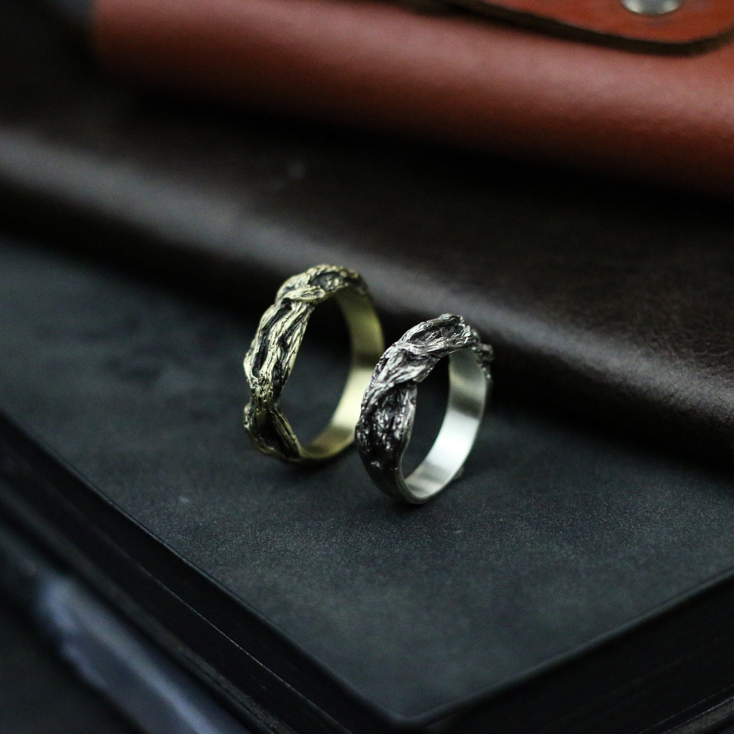 Vine 925 silver ring, wood attribute ring, natural ring, small gift sterling silver personality-craftsman made - SATANHORN