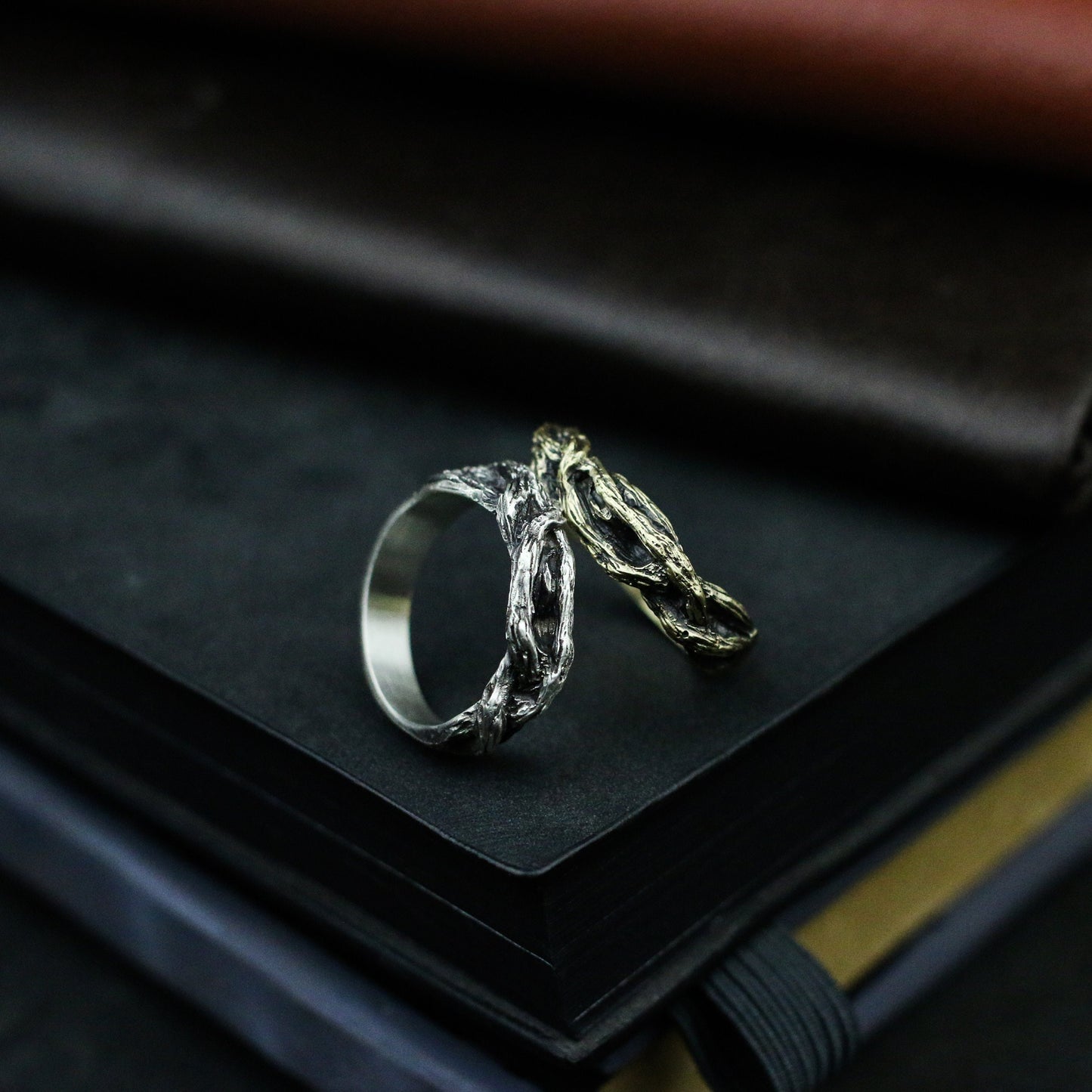 Vine 925 silver ring, wood attribute ring, natural ring, small gift sterling silver personality-craftsman made - SATANHORN