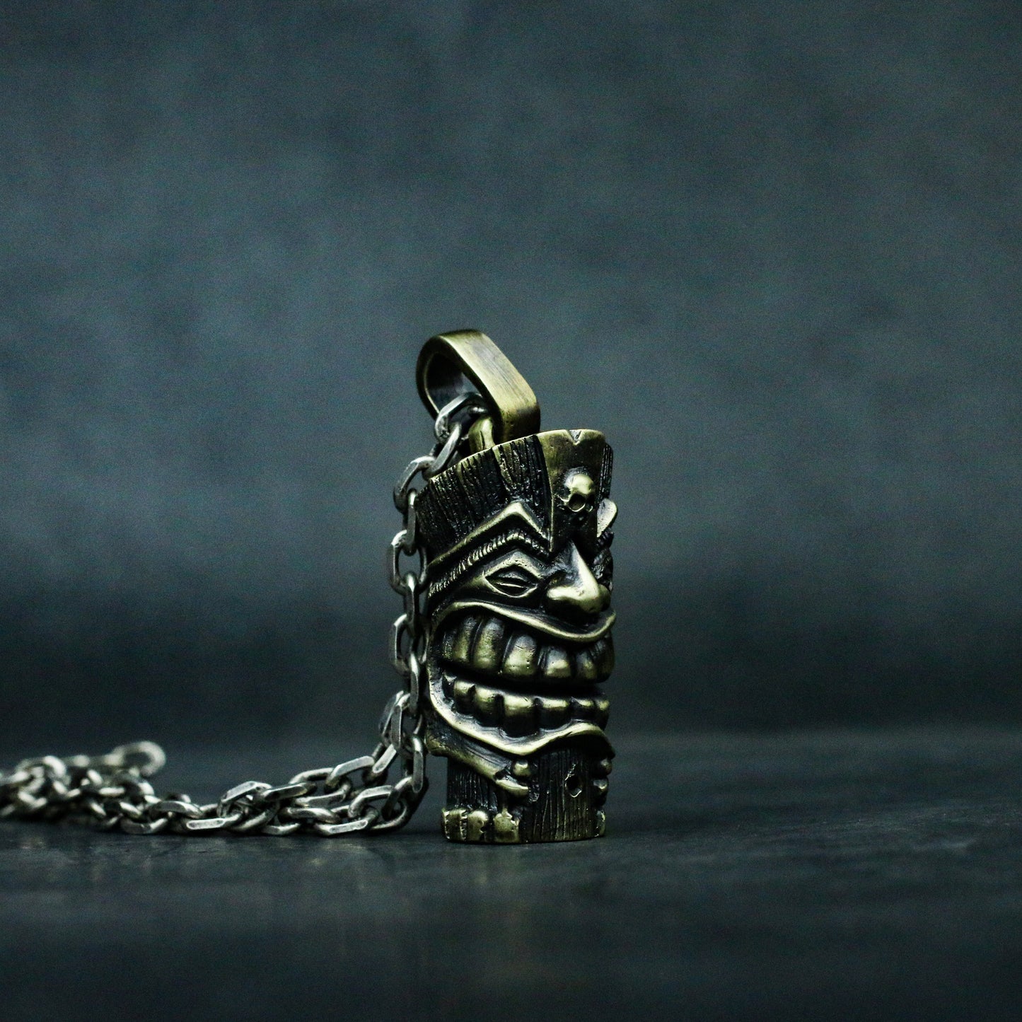 Native American Totem 925 silver Pendant, Funny Face Jewelry, Mysterious american indian Token Belief Pendant——Craftsman made - SATANHORN