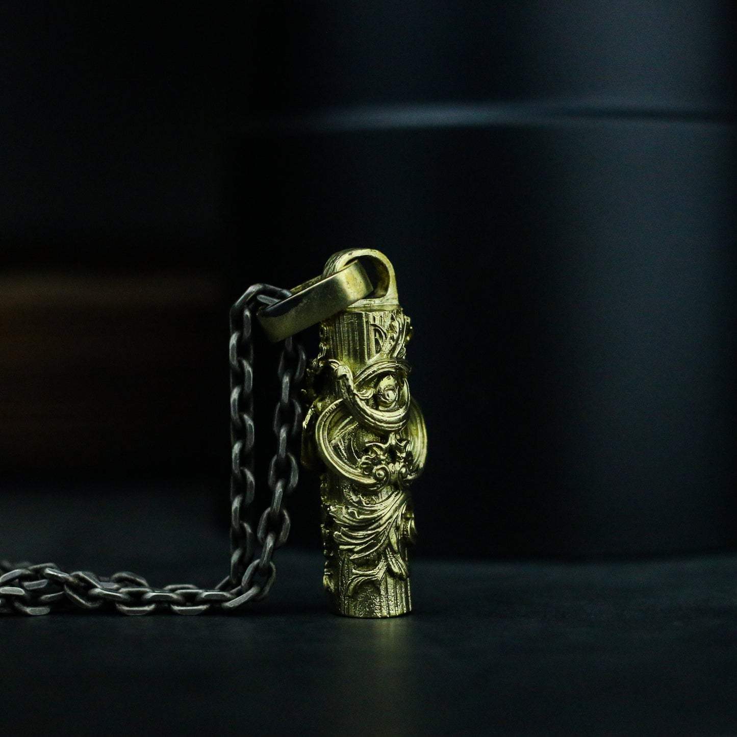 Native American Totem 925 Silver Pendant Necklace, Mysterious pattern pendant, Solid brass and silver jewelry pendant-Craftsman made