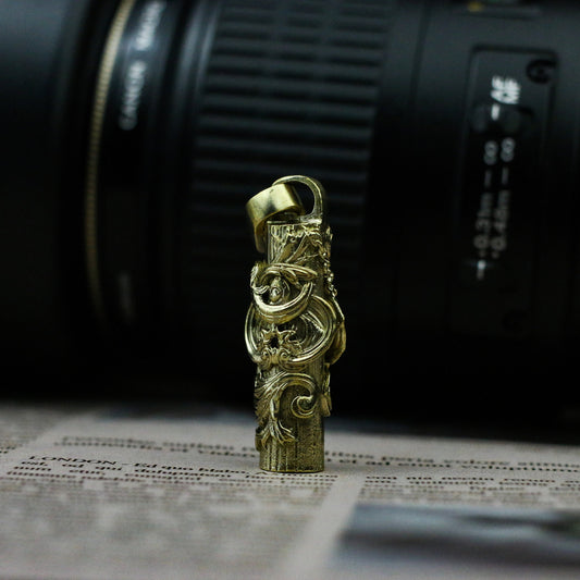 Native American Totem 925 Silver Pendant Necklace, Mysterious pattern pendant, Solid brass and silver jewelry pendant-Craftsman made