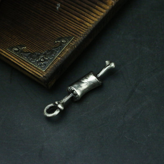 American ham 925 silver pendant necklace, Gift for mother,thigh barbecue sterling silver pendant, personalized handmade gifts-Craftsmen made