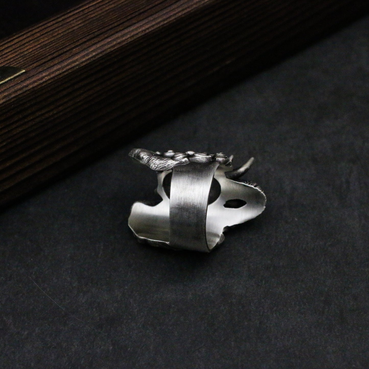 Six-tooth Elephant 925 Silver Ring - Buddhist Mount Sterling silver Ring - Crafted Made - SATANHORN