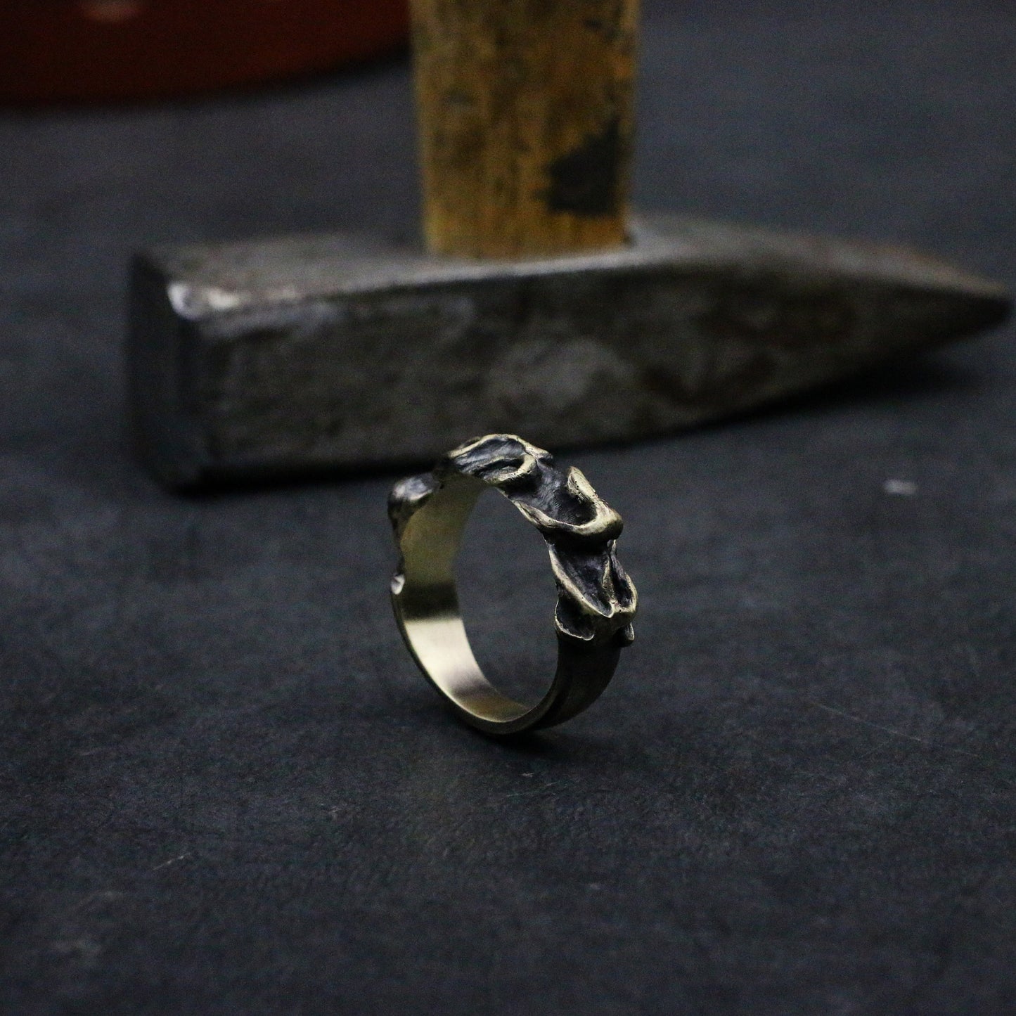 Wildfire 925 silver ring, Fire attribute five element ring, raging fire 925 sterling silver brass couple ring - crafted by craftsman - SATANHORN
