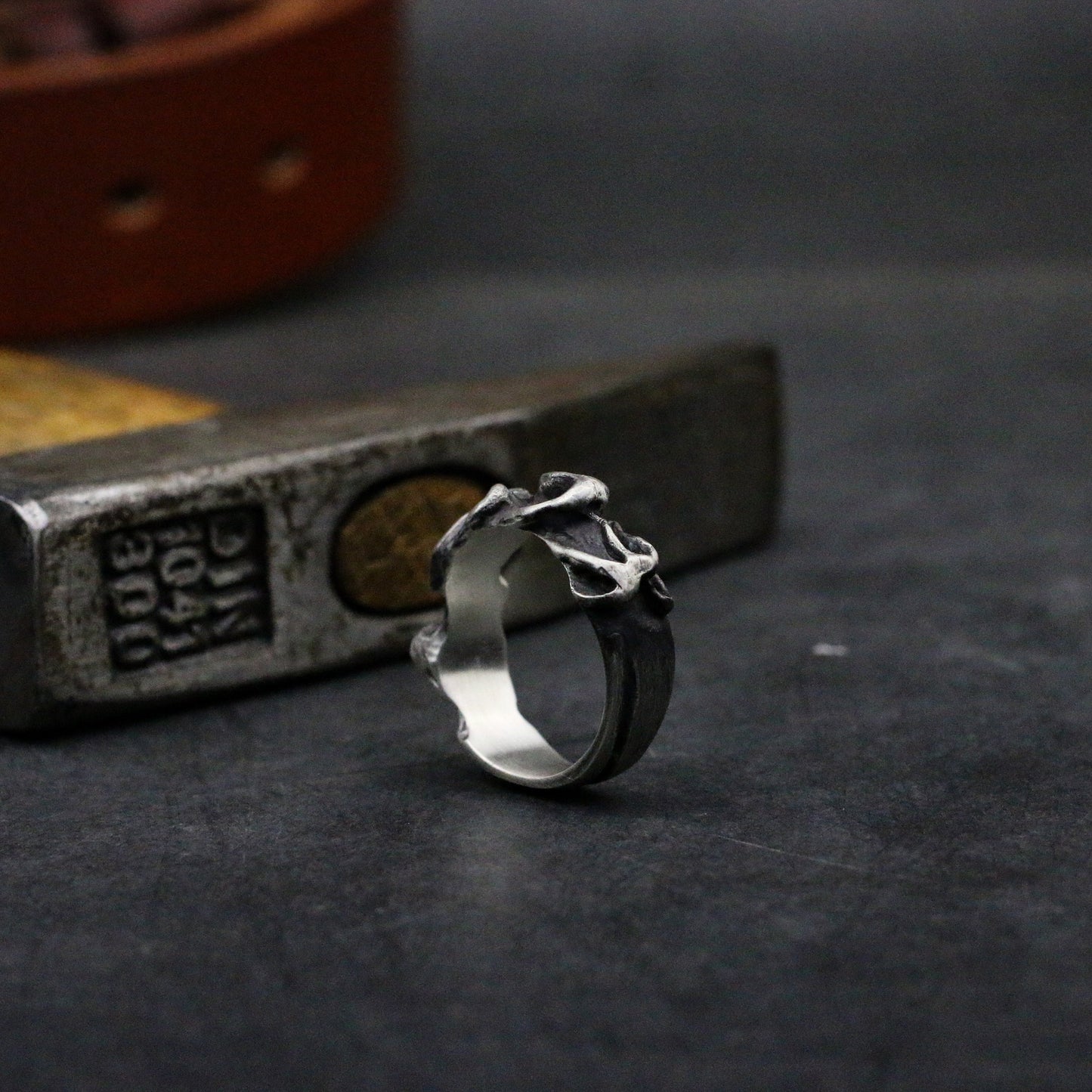 Wildfire 925 silver ring, Fire attribute five element ring, raging fire 925 sterling silver brass couple ring - crafted by craftsman - SATANHORN