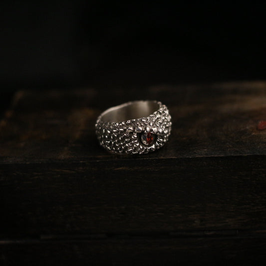 Viper's Eye 925 SilverRing,Ssnake Ruby Ring, Pet Snake Ring, Brass Sterling Silver Personalized Gift-Craftsman - SATANHORN