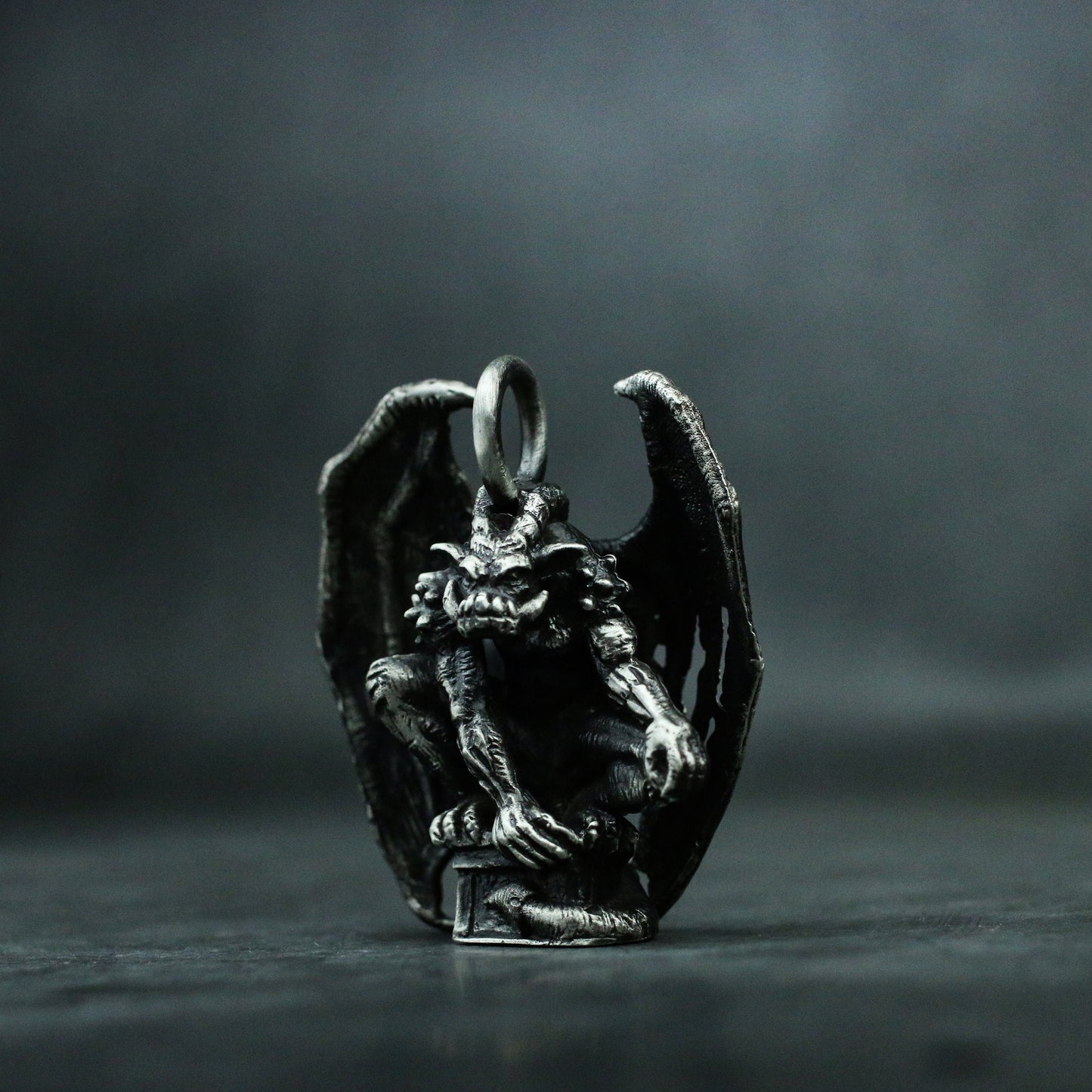 Devil 925 silver necklace pendant, bat wings monster cannibal jewelry, small gift sterling silver personality-crafted by craftsman