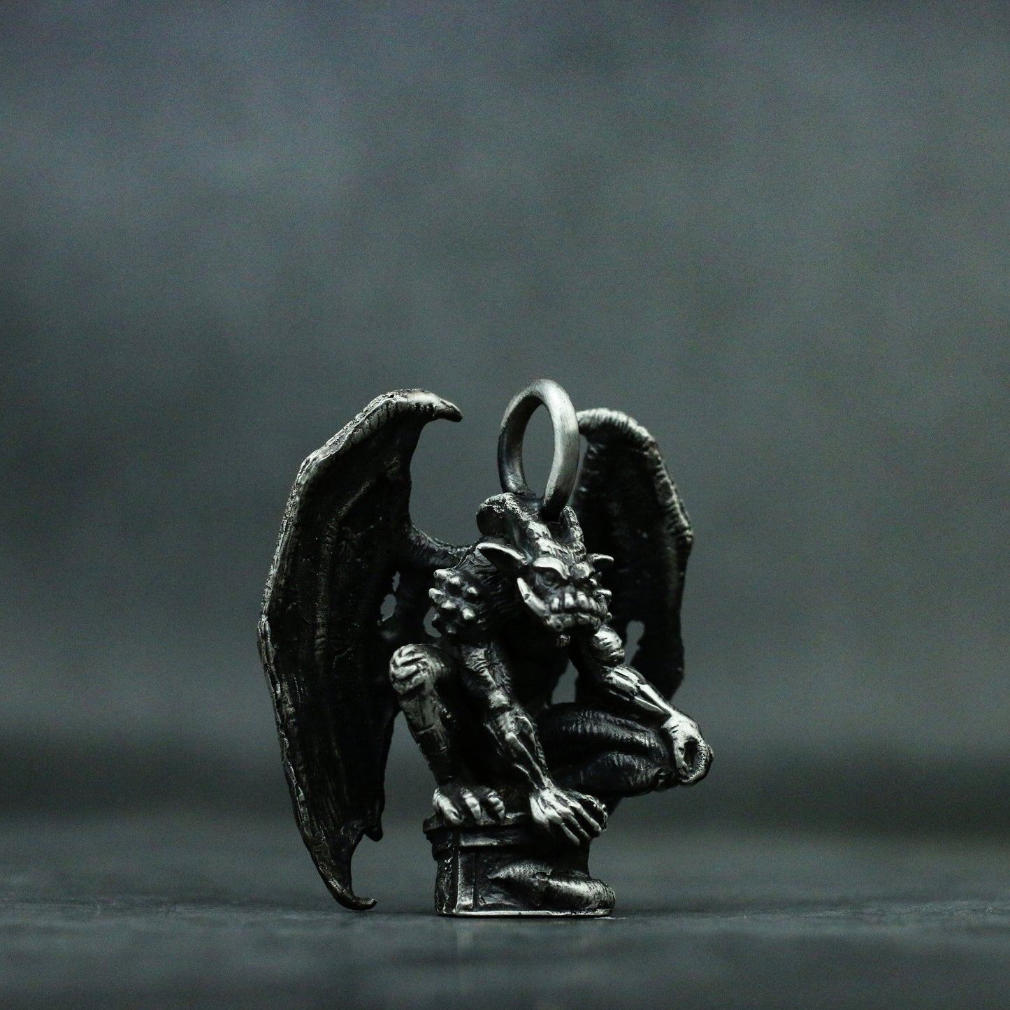 Devil 925 silver necklace pendant, bat wings monster cannibal jewelry, small gift sterling silver personality-crafted by craftsman