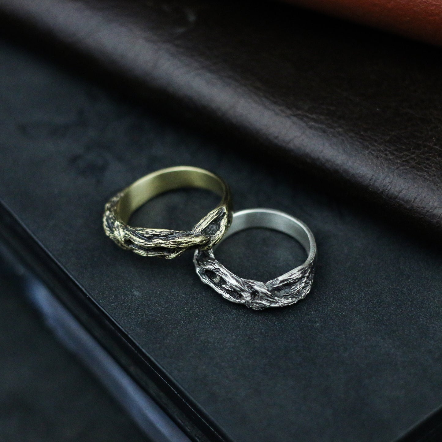 Vine 925 silver ring, wood attribute ring, natural ring, small gift sterling silver personality-craftsman made - SATANHORN
