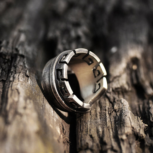 Feather 925 Silver Ring, Angel Feather Men’s Silver Ring, Angel Wing Silver Jewelry-Craftsman made - SATANHORN