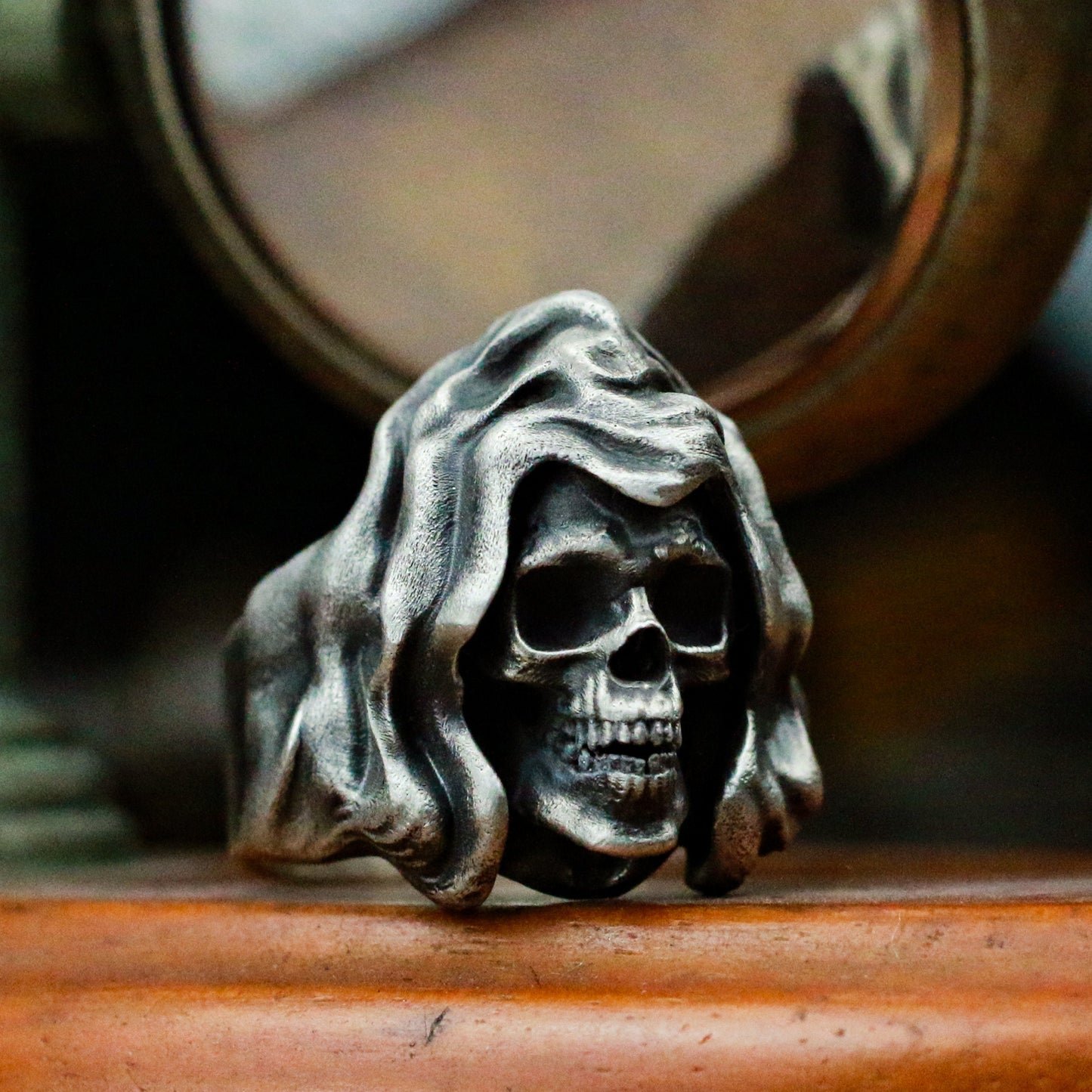 Grim Reaper 925 Silver Ring,Vintage Gothic Angel of Death Jewelry,Band Ring,Halloween Jewelry,elegant skull ring,Craftsman made - SATANHORN