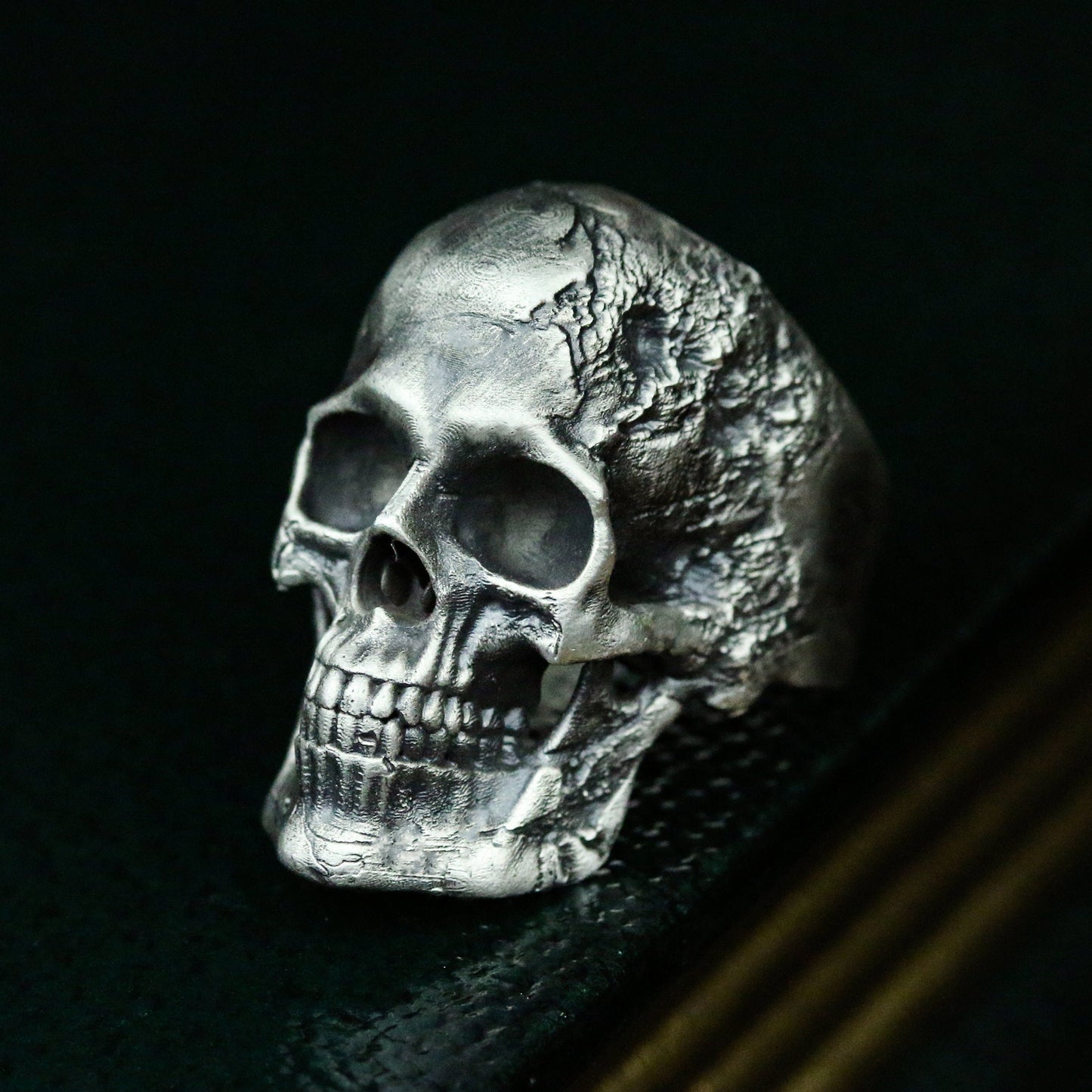 Classic Skull 925 Silver Ring,Mens Skull Ring Sterling Warrior Skull,Band Ring,Cold Ring,Halloween Jewelry,elegant skull ring-Craftsman made - SATANHORN