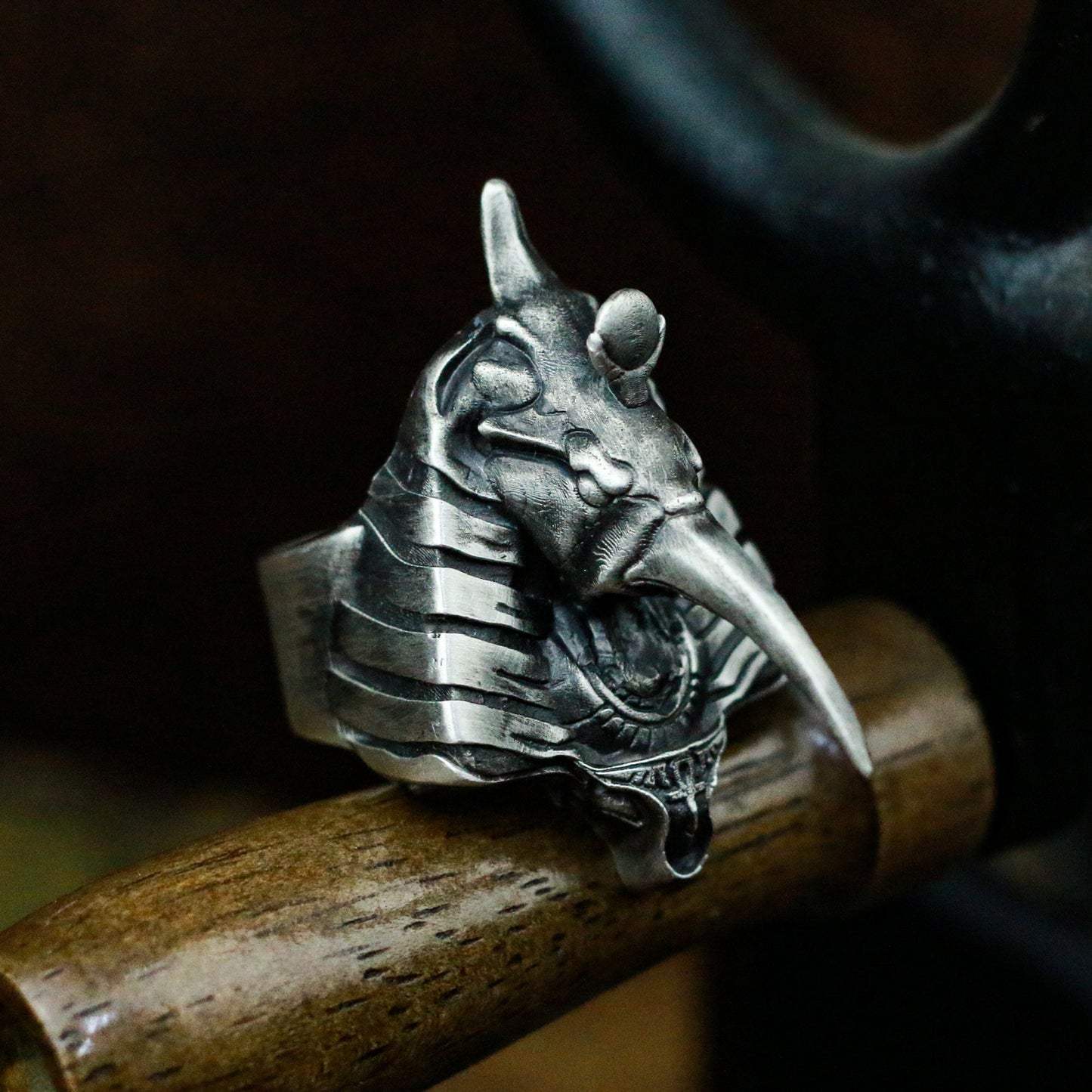 Thoth 925 silver ring, The god of wisdom, Egyptian mythological silver jewelry, silver ring for protection-Craftsmen made - SATANHORN