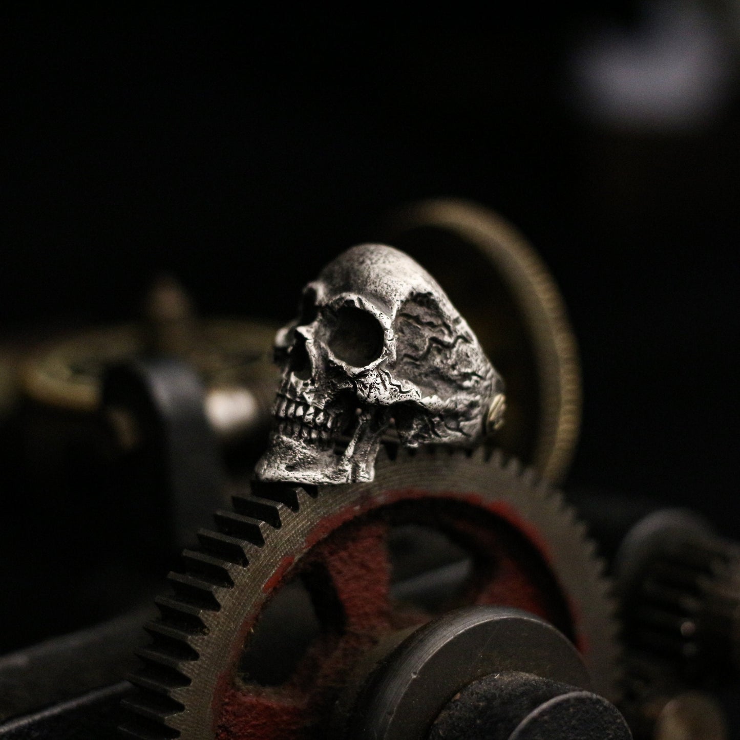 Terminator sukll 925 silver ring, sterling silver skull ring, future warrior, dark locomotive personality men's gift - Craftsman made - SATANHORN