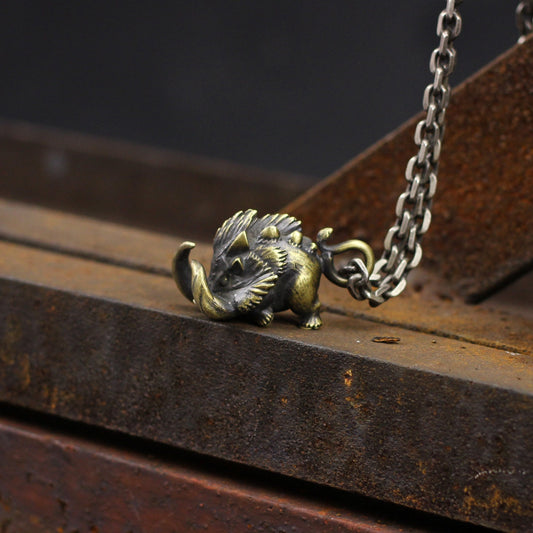 Boar 925 Silver Pendant Necklace,Viking's Wild Boar Pendant,Personalized Pet Jewelry,Bravery and Perseverance-Craftsman made