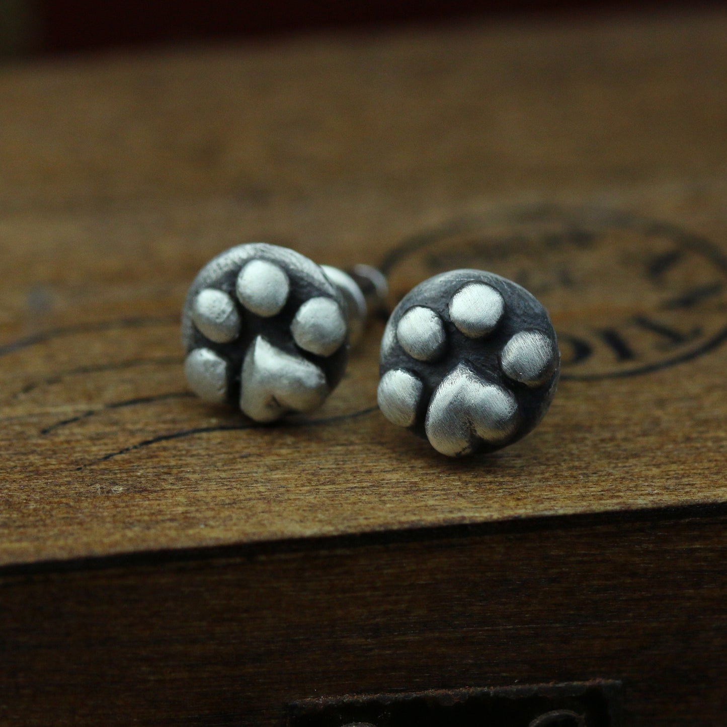 Cat paw earrings