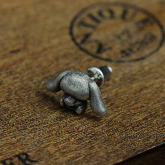 big-eared dog silver earrings,dog head sterling silver earring,Animal Lover Gifts-handmade