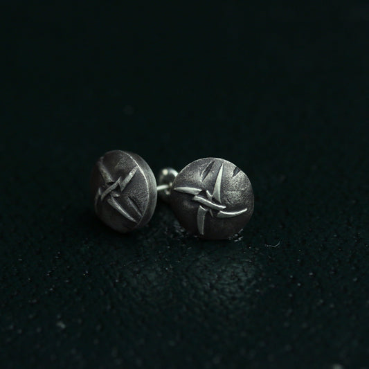 Spiral cross shield earrings jewelry