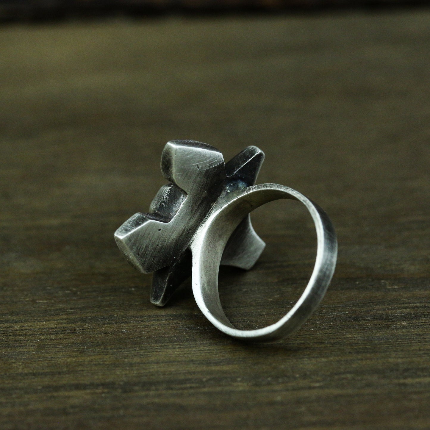 Fox 925 silver ring, simple abstract 925 silver ring, personalized animal ring sterling silver brass jewelry-Craftsmen made - SATANHORN