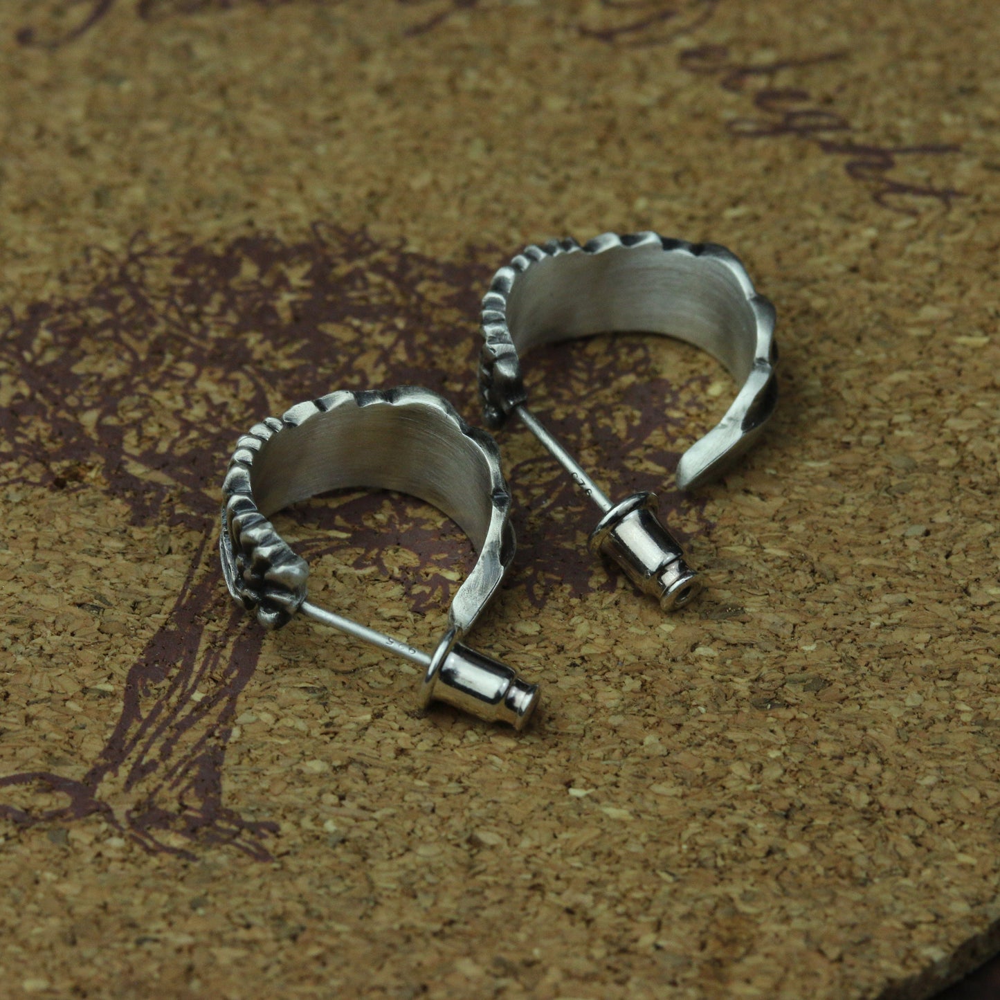 silver angel wing hoop earrings jewelry