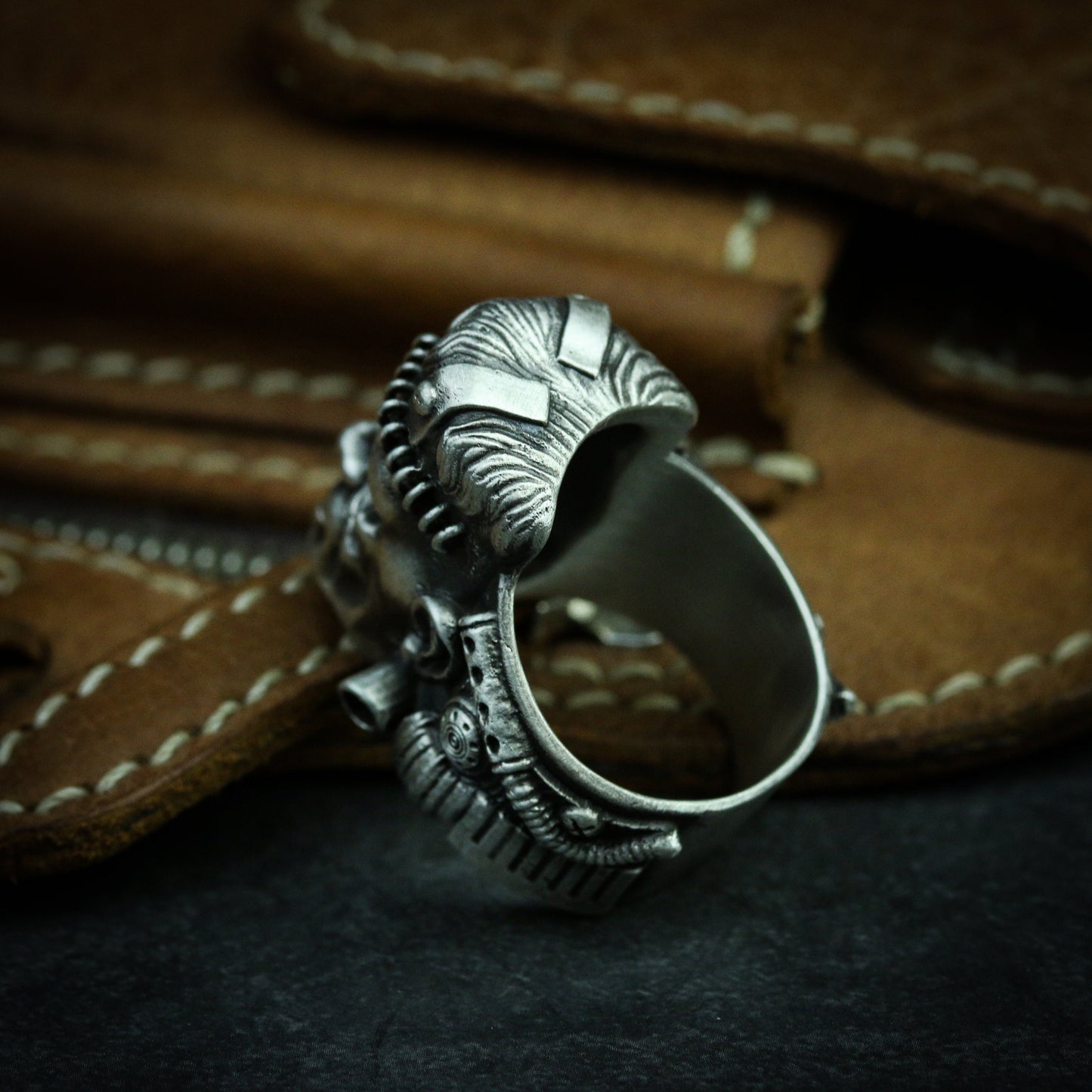 Biohazard Symbol Ring - 925 Sterling Silver Punk Subculture Jewelry - SATANHORN