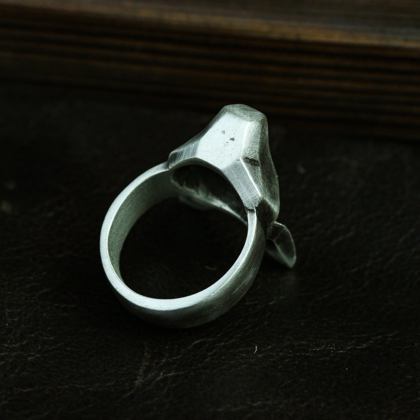 Simple fox 925 silver ring, abstract fox ring, totem animal jewelry, Ring-Mens Gift-Craftsmen made - SATANHORN