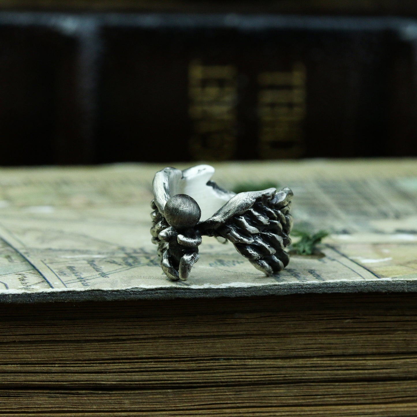 Angel/Devil 925 silver Ring , Couple ring,solid sterling silver handmade holiday anniversary gift - Craftsmen made - SATANHORN