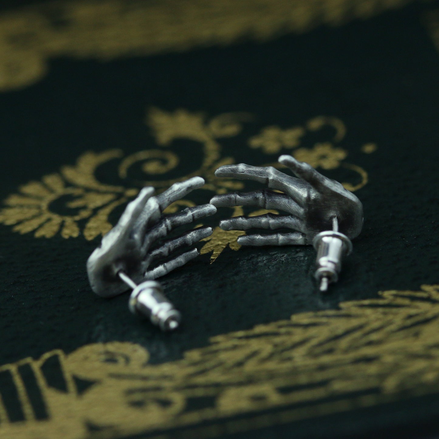 Palm bone earrings jewelry
