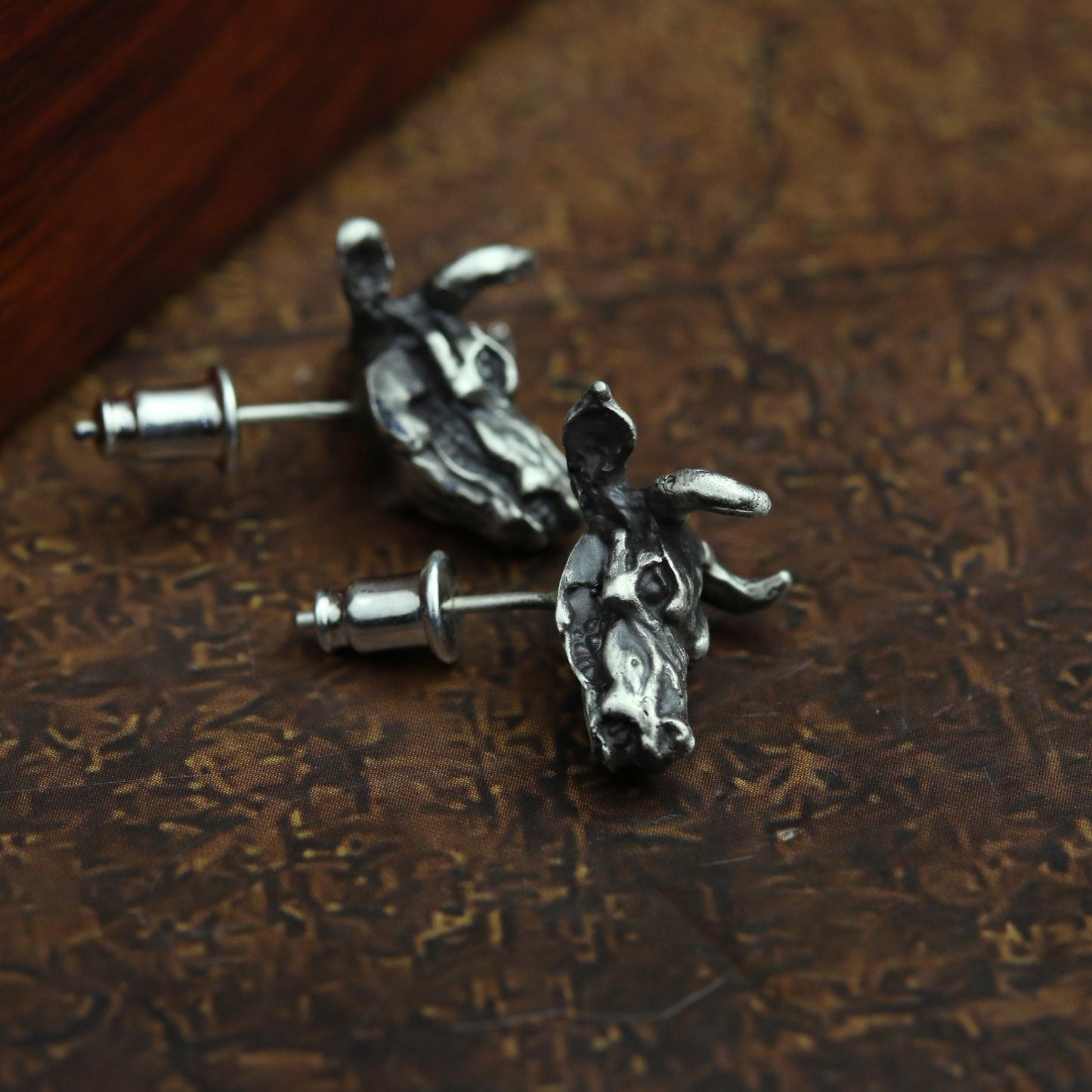 Bull skull earrings jewelry
